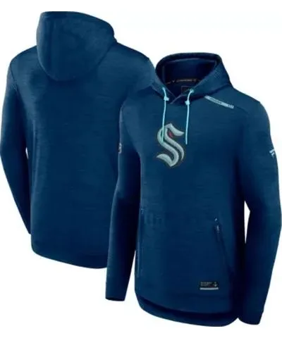 Fanatics Men's NHL Fanatics Deep Sea Seattle Kraken Authentic Pro Tech Pullover Hoodie