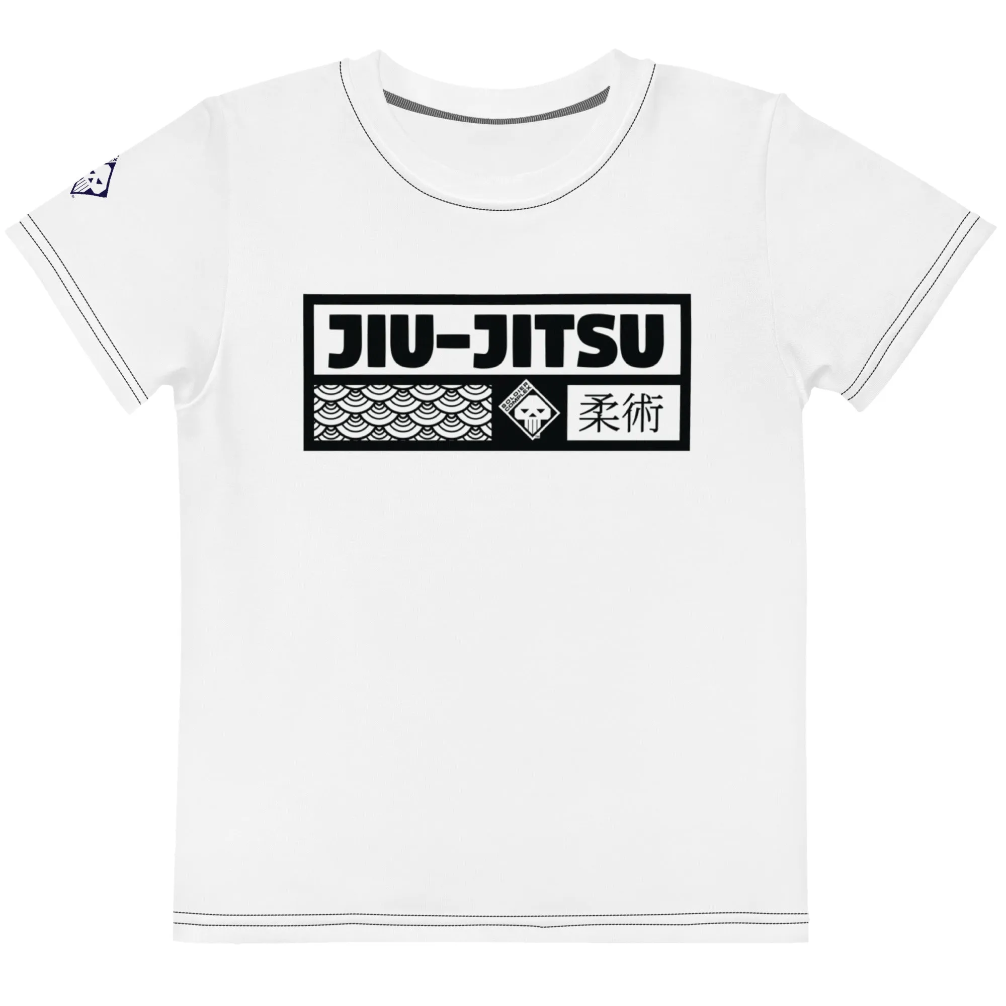 Fashionable Active Gear: Girl's Short Sleeve Jiu-Jitsu Rash Guard - Snow