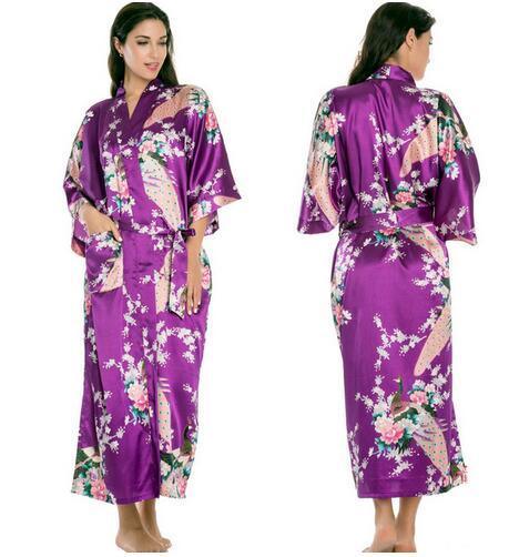 Floral Silk Kimono Nightgown