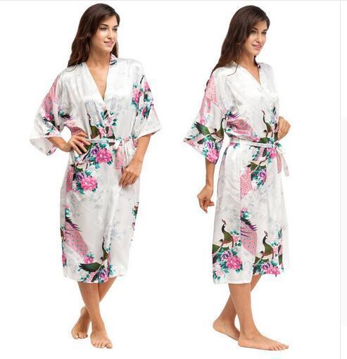 Floral Silk Kimono Nightgown