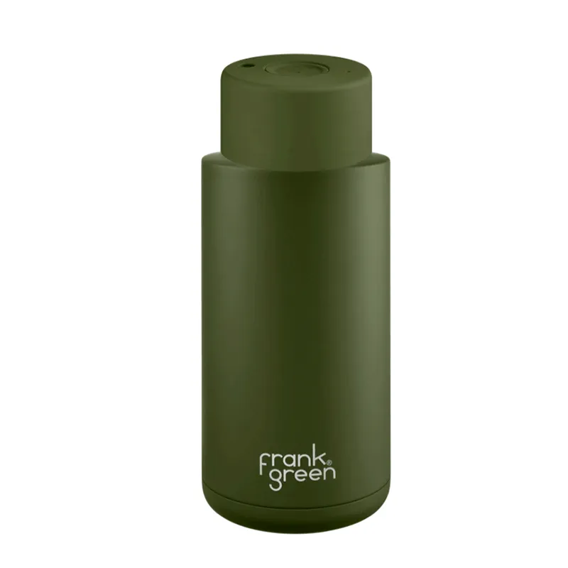 Frank Green Ceramic Reusable Bottle (1 litre) - Push Button Lid