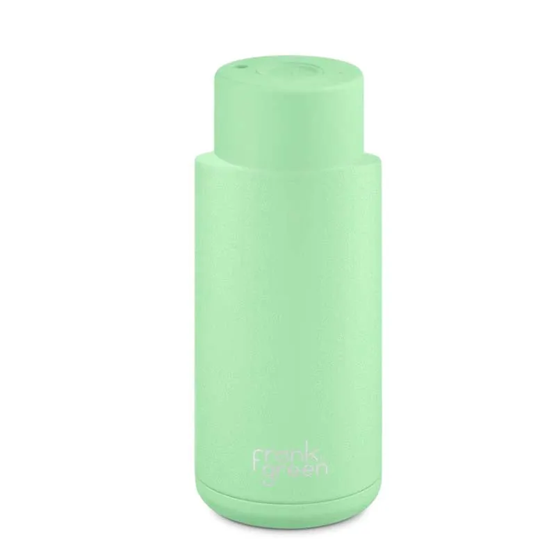 Frank Green Ceramic Reusable Bottle (1 litre) - Push Button Lid