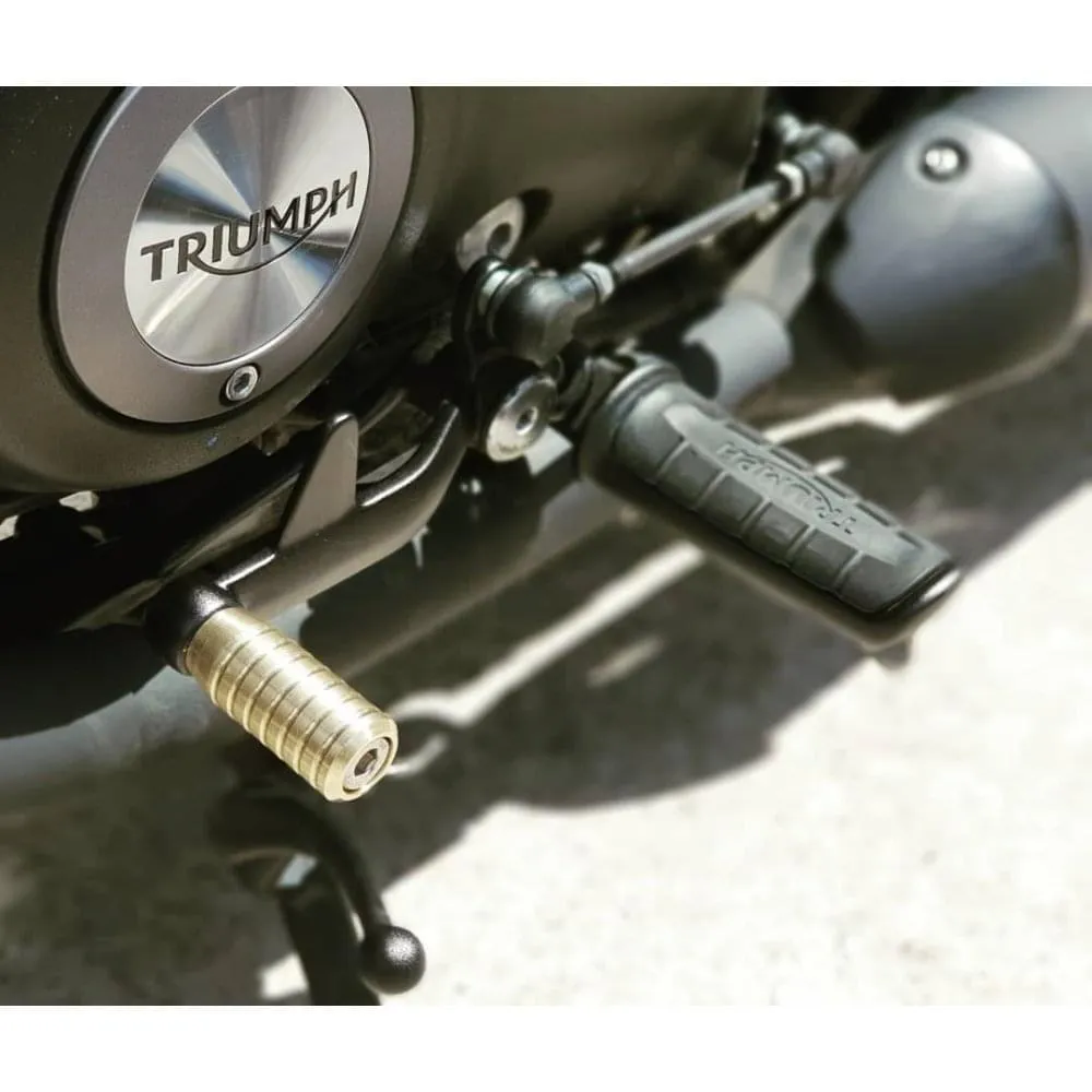 Gear Shifter Lever End Peg - Ribbed - Brass