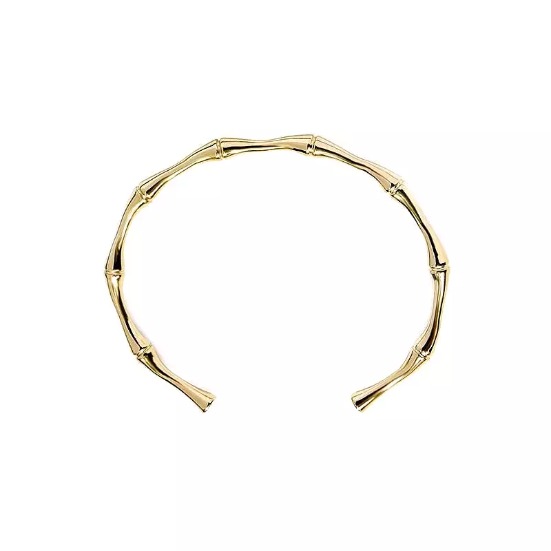 Gold Bamboo Effect Bangle