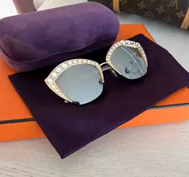 Gucci Cat Eye Swarvorski Crystal Sunglasses