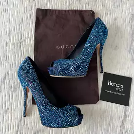 Gucci Strass Crystal Heels