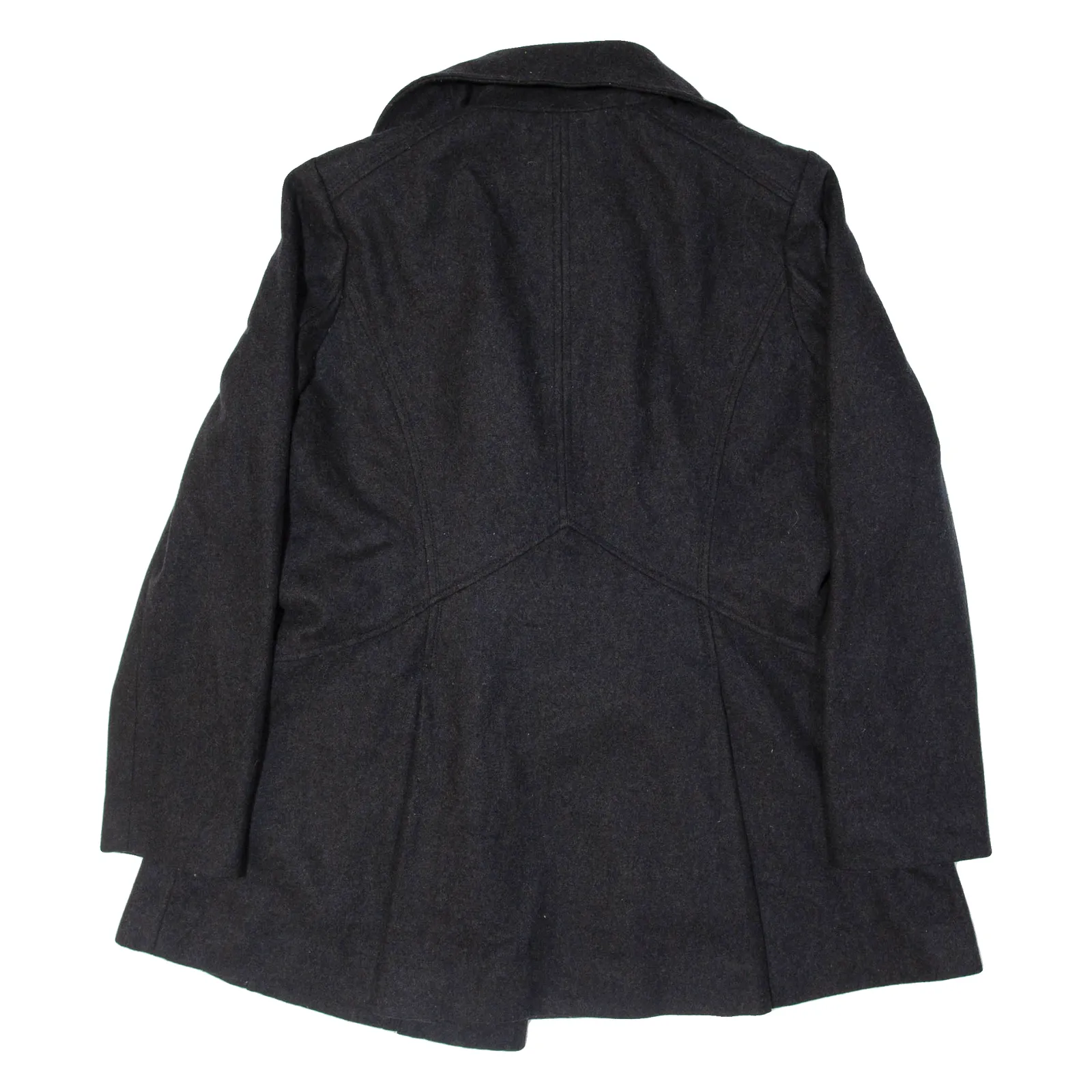 GUESS Womens Trench Jacket Black Wool XL