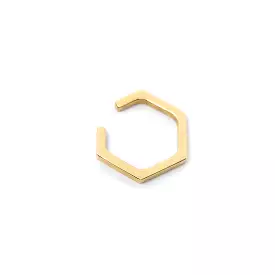 Hex Ear Cuff - 14k Yellow Gold