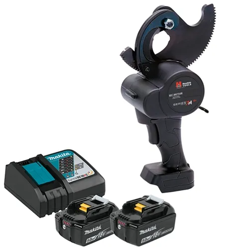 Huskie 18V(Makita) Gear Drive ACSR/AL/CU Cutting Tool Kit With 12VDC Charger REC-MK754MDC