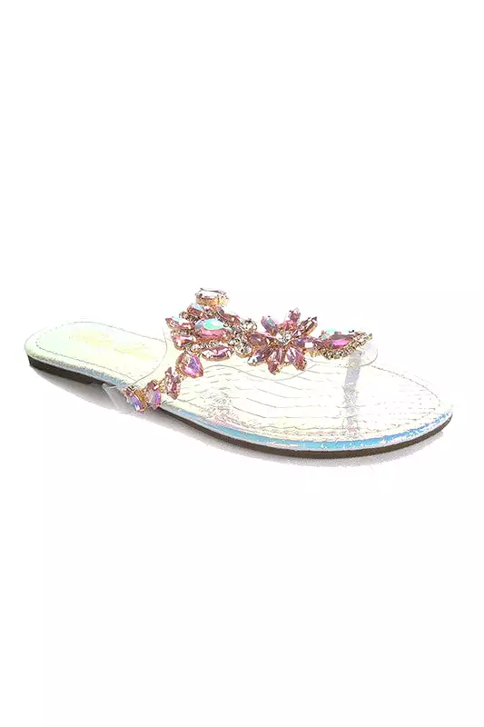 Iridescent Crystal Sandals