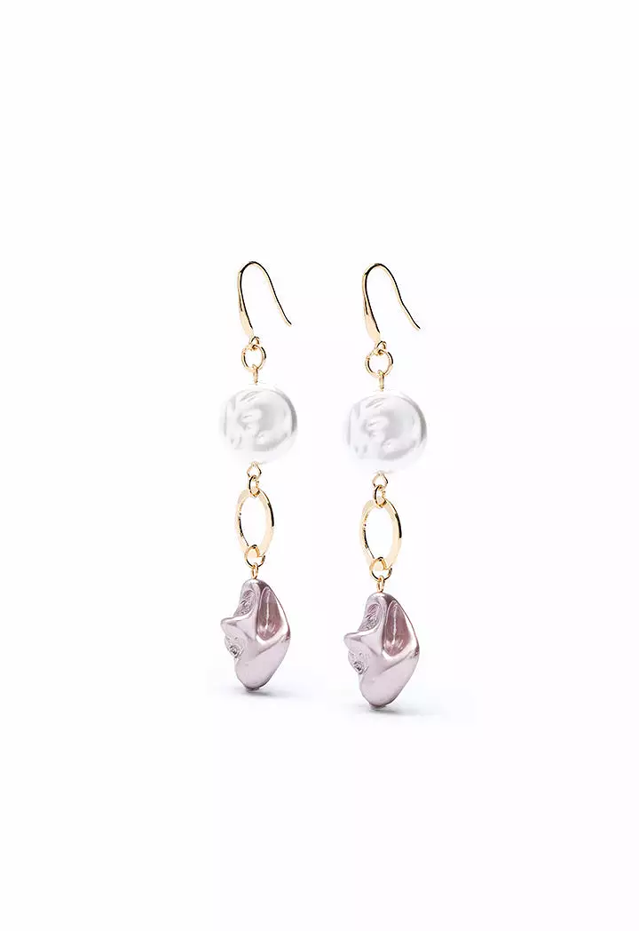 Irregular Charm Stone Dangle Earrings