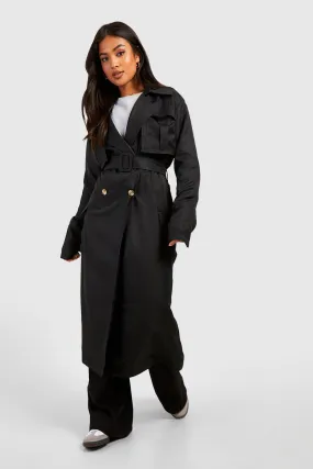 Jackets & Coats | Petite Longline Trench Coat | boohoo