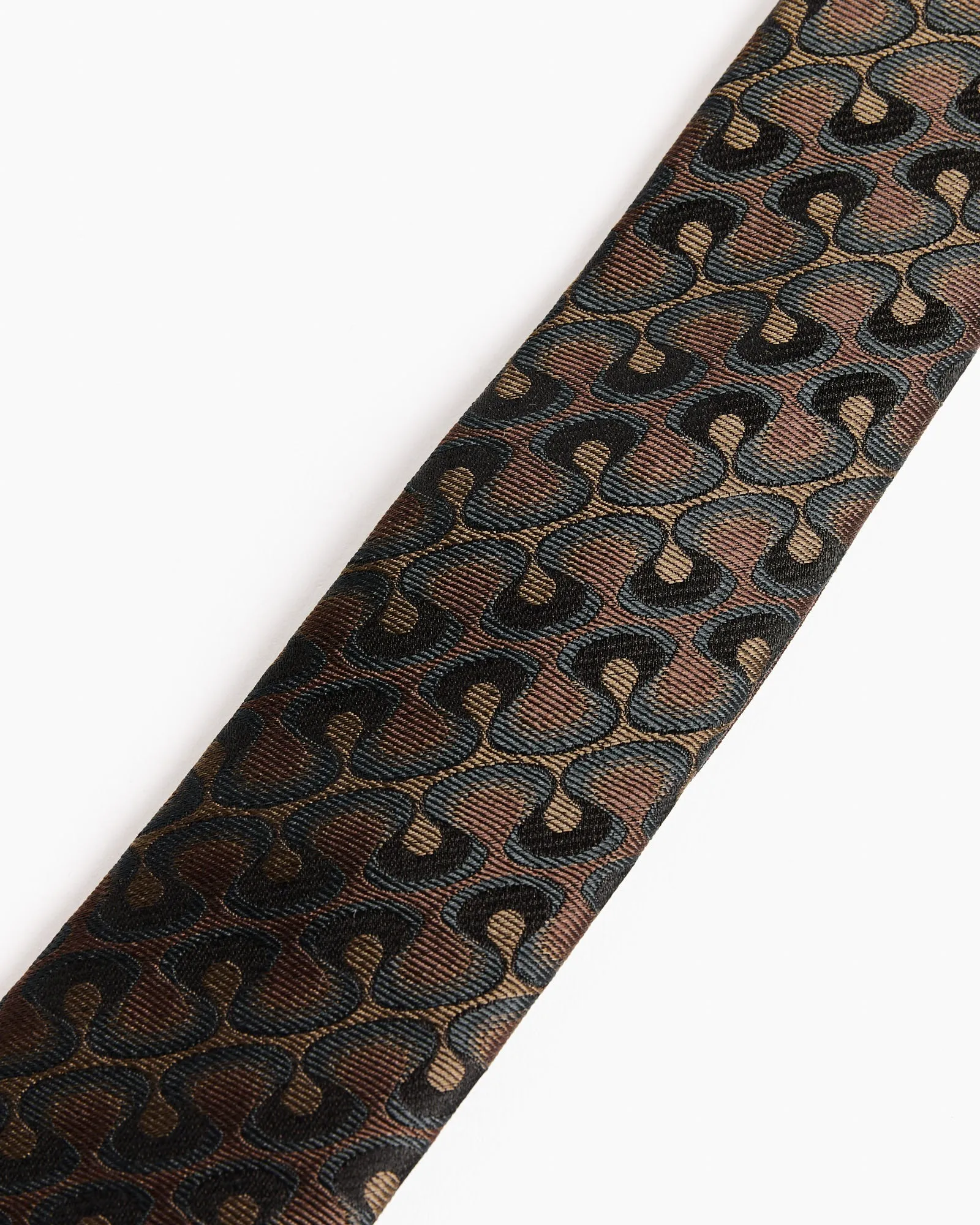 Jacquard Tie in Khaki