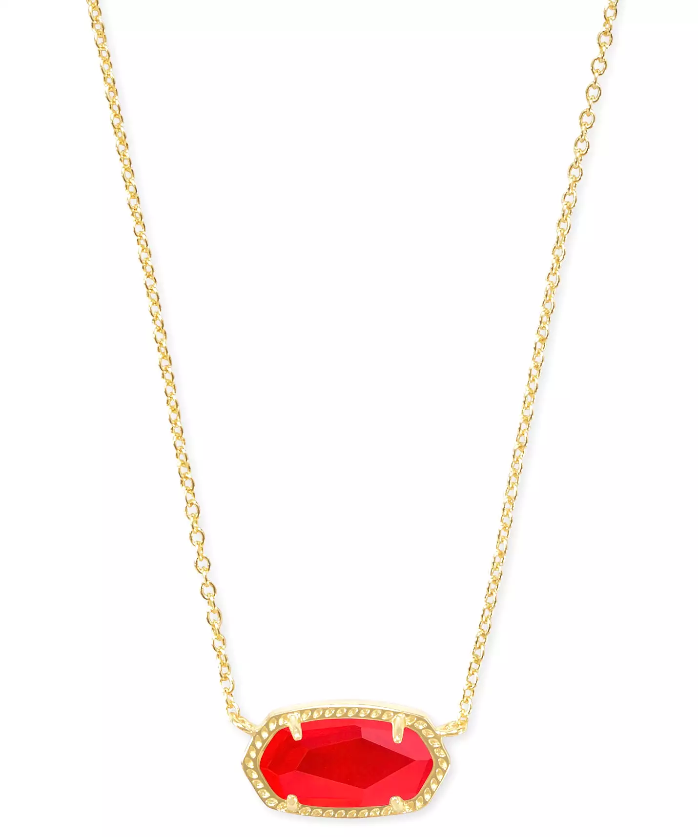 Kendra Scott Elisa Pendant Necklace - Red Illusion/Gold