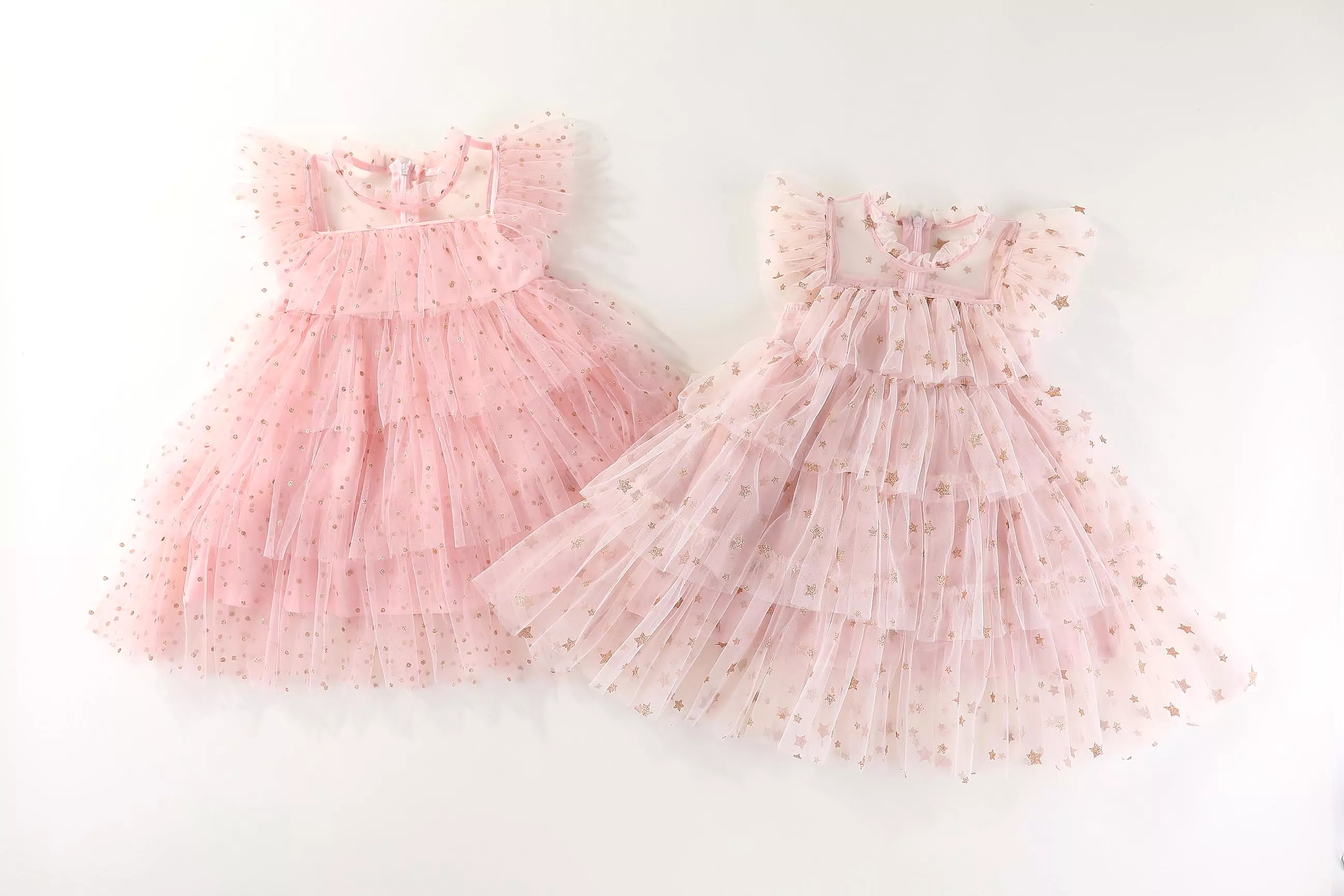 KHLOE SOFT TULLE TUTU DRESS - GOLDEN DOTS