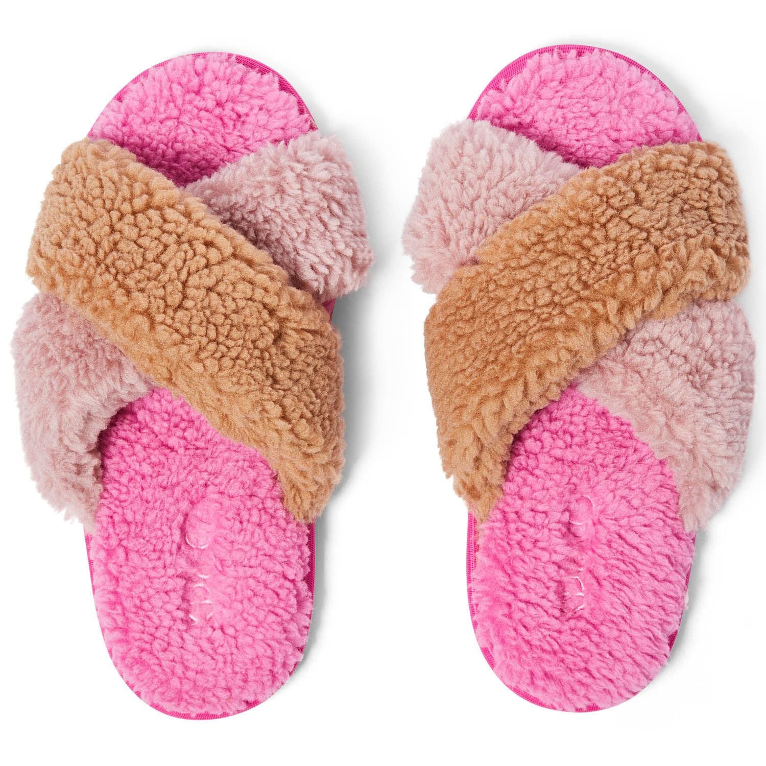 Kip & Co Boucle Adult Slippers - Roses & Chocolate