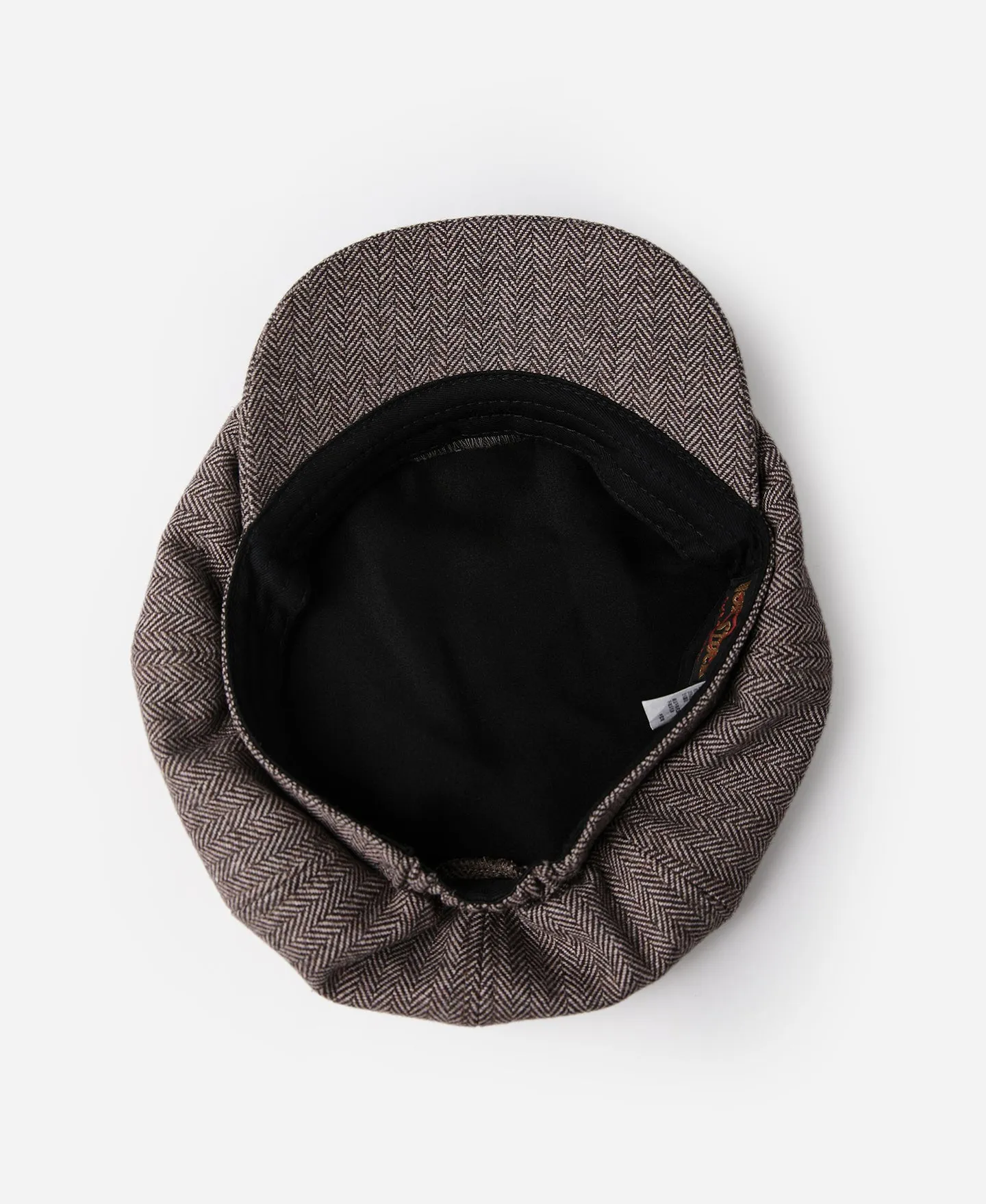 Light Brown Herringbone Wool Newsboy Cap