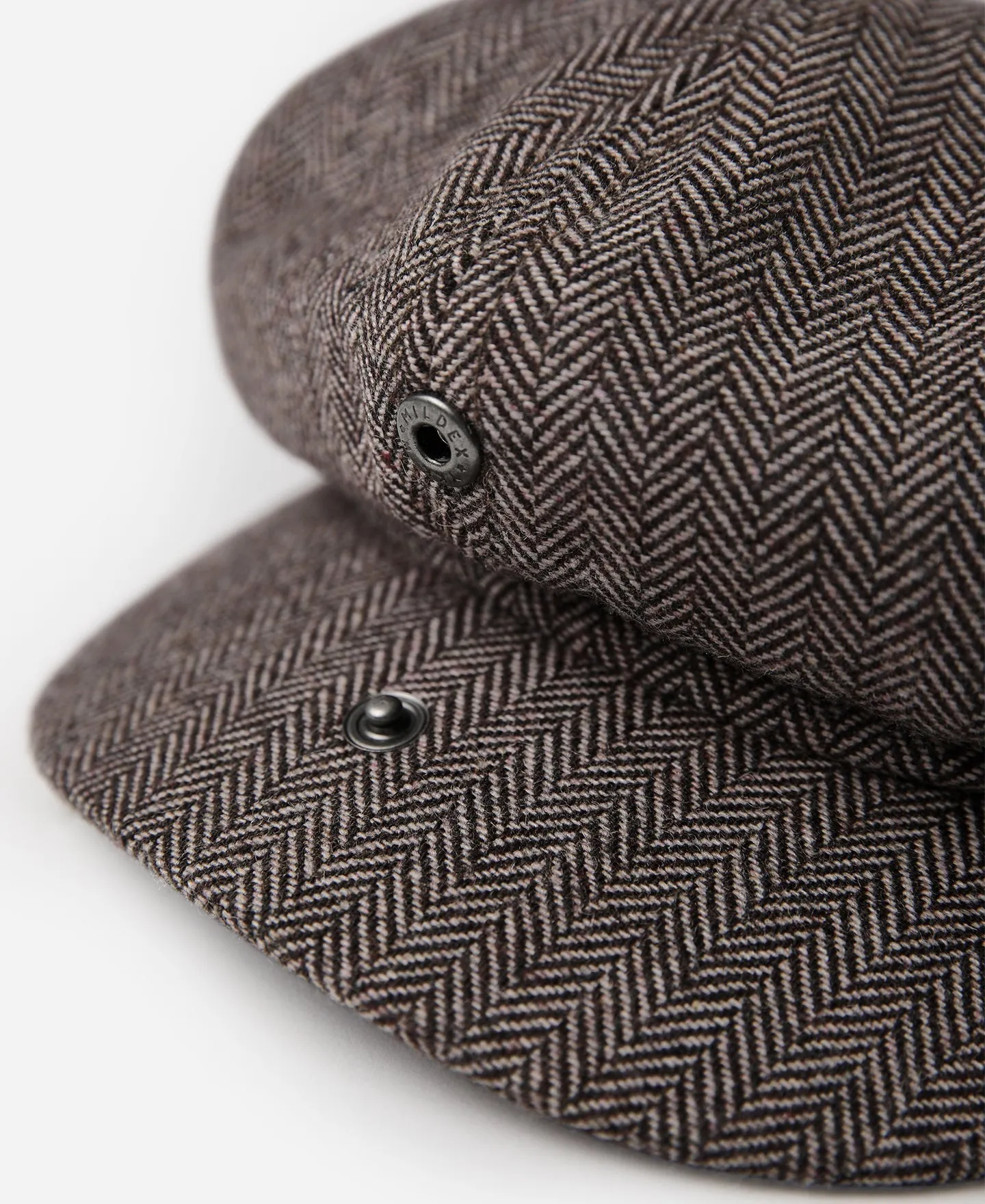 Light Brown Herringbone Wool Newsboy Cap