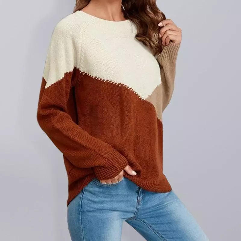 Long Sleeve Multicolor Women Sweater Top