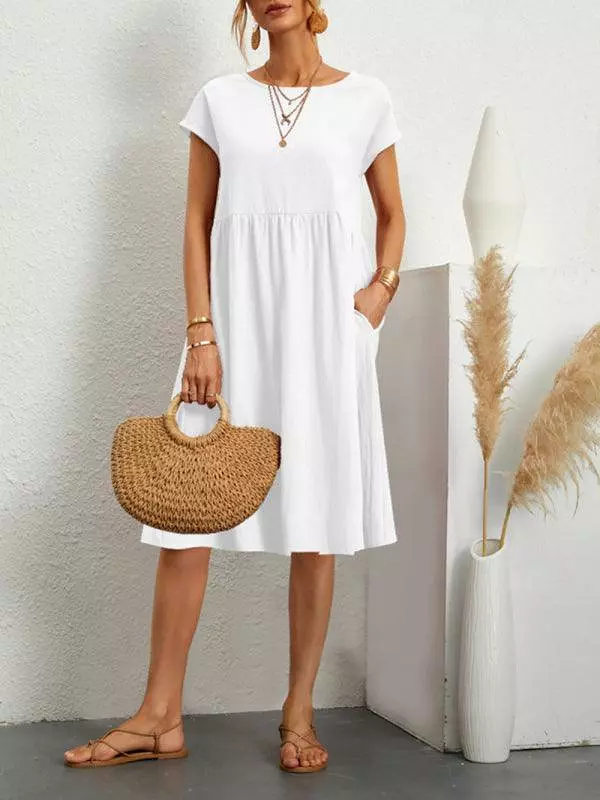 Loose Short Sleeve Summer Dress