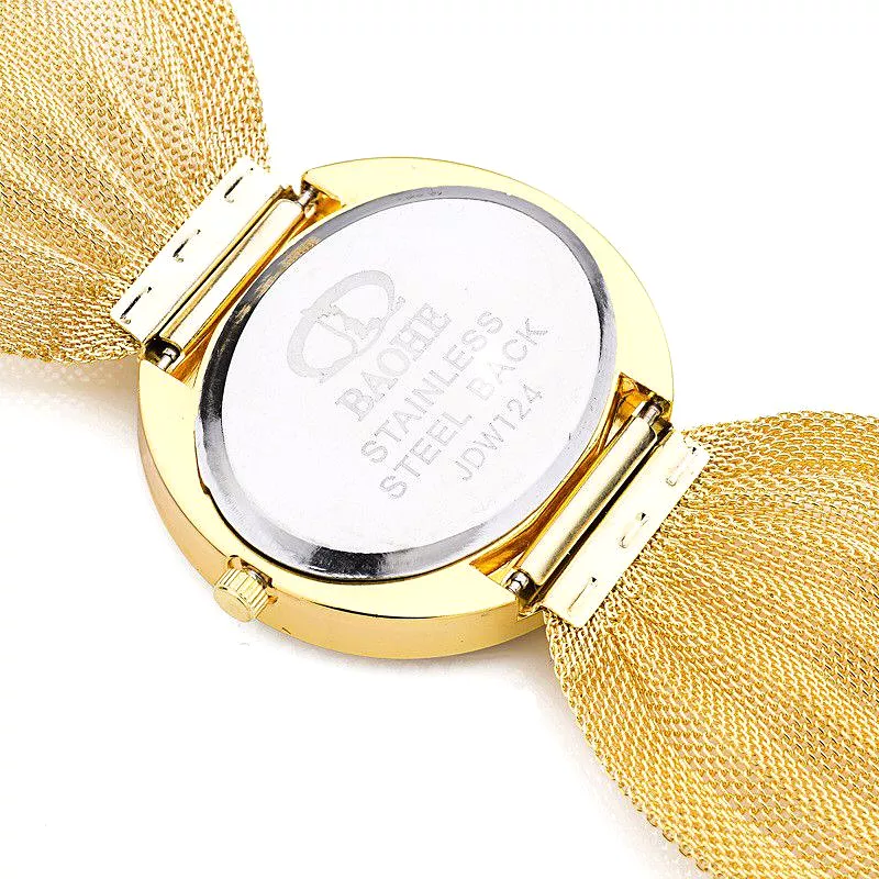 Luxury Ladies Watch Female Fashion Quartz Wristwatches Woman Gold Rhinestone Watches Casual Analog Bracelet Watch Montre Femme S