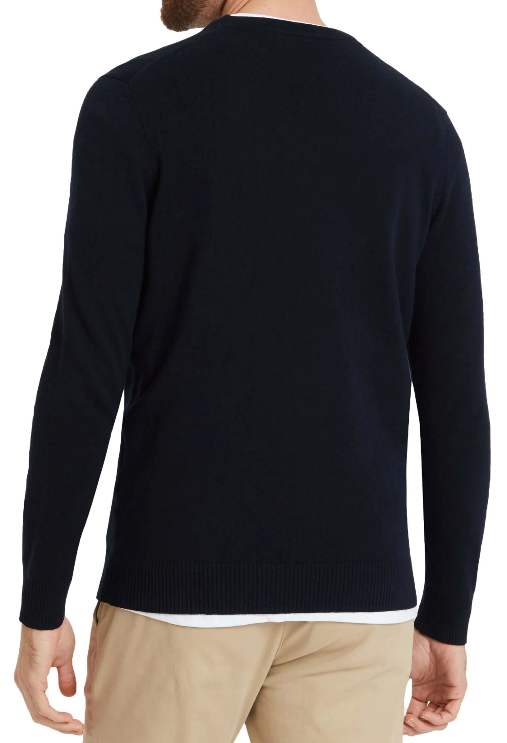 Lyle & Scott Cotton Merino Wool Jumper Dark Navy