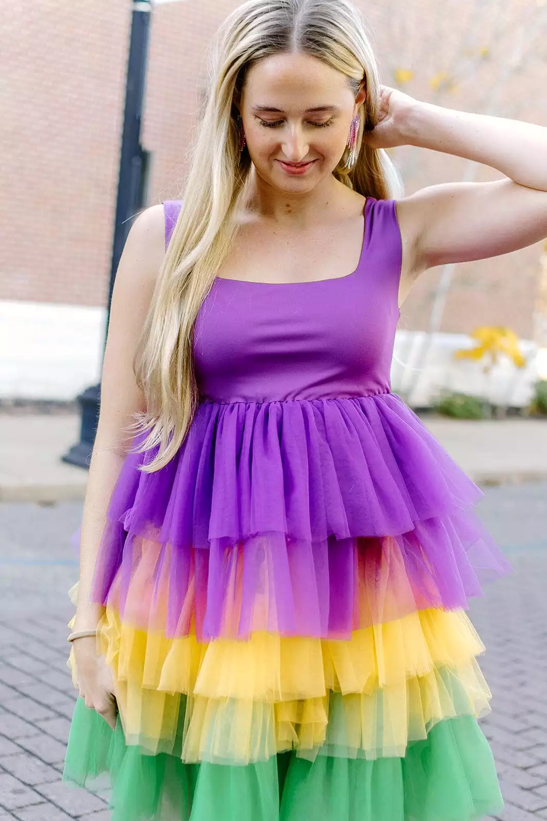 Mardi Gras Tiered Tutu Dress