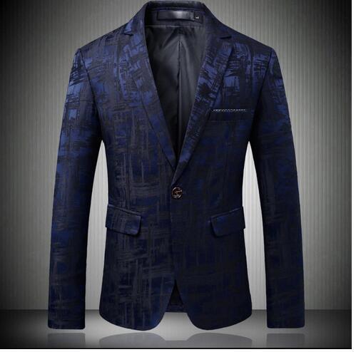 Men Blazer - Geometric Blazer