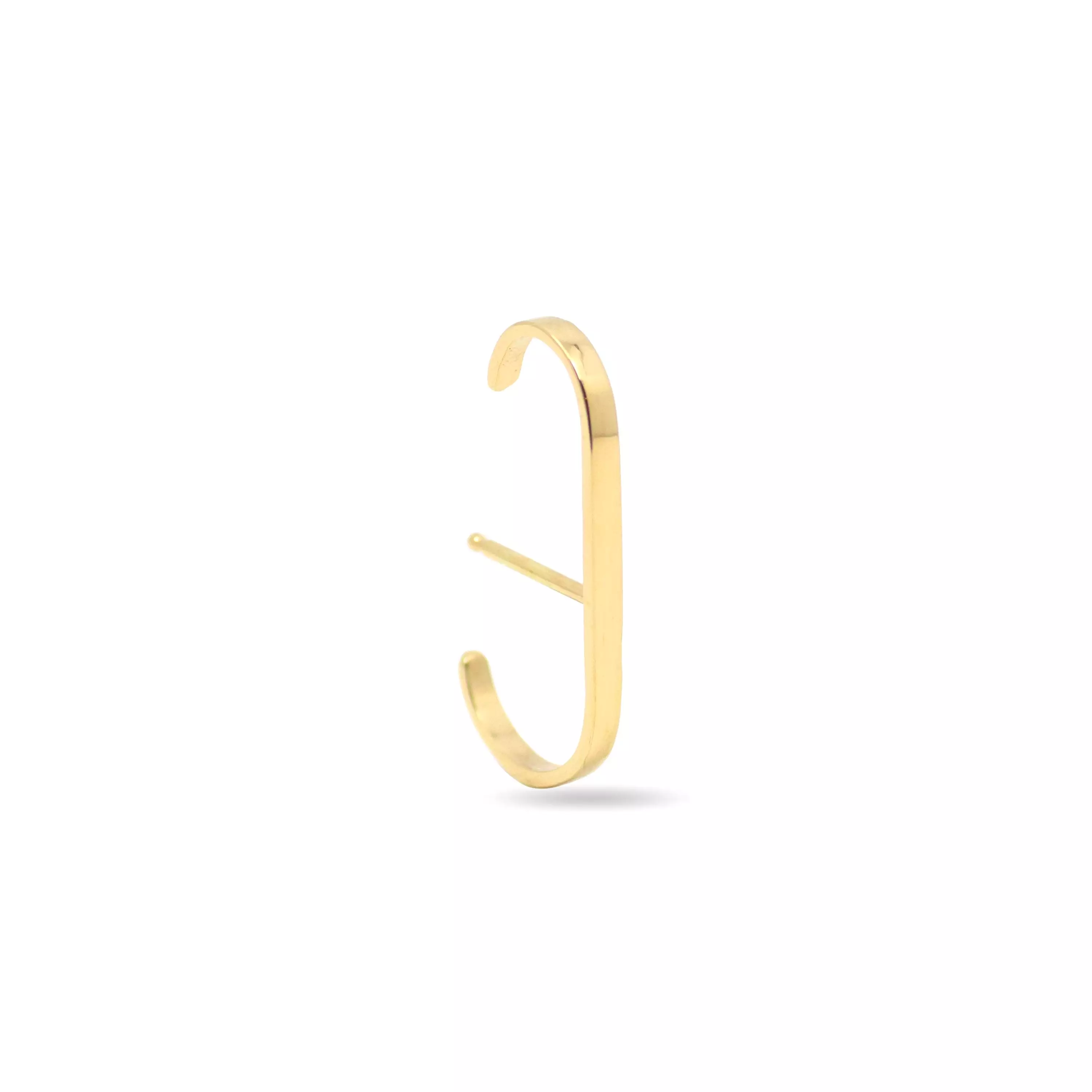 Minimalist Ear Cuff Medium -  14k Yellow Gold