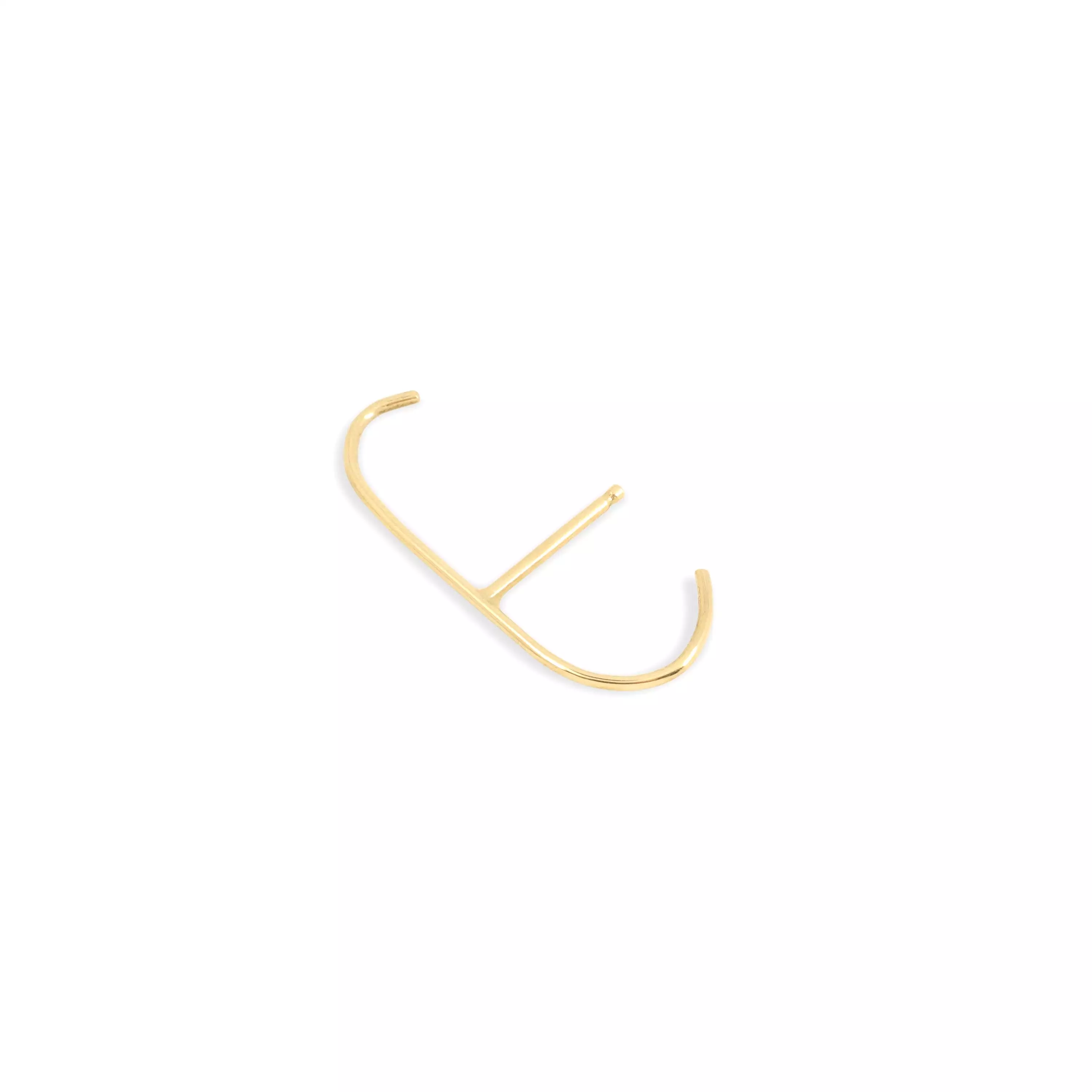 Minimalist Ear Cuff Skinny - 14K Yellow Gold