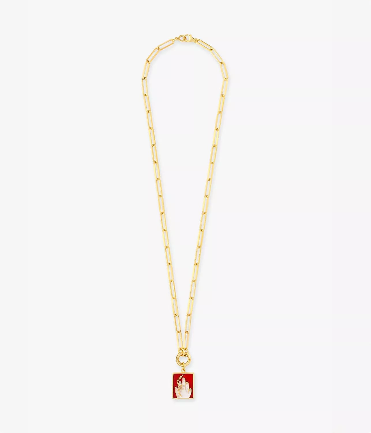 MXMV X CORAZN TWISTED LOVE THICK NECKLACE- RED