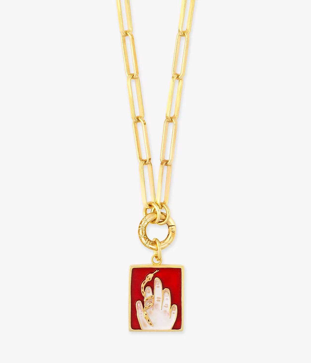 MXMV X CORAZN TWISTED LOVE THICK NECKLACE- RED