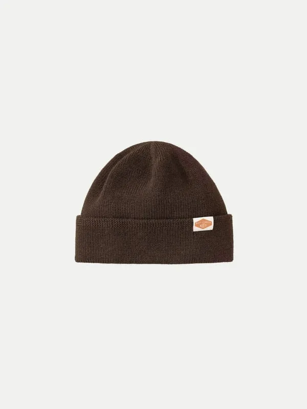 Naval Wool Beanie Brown