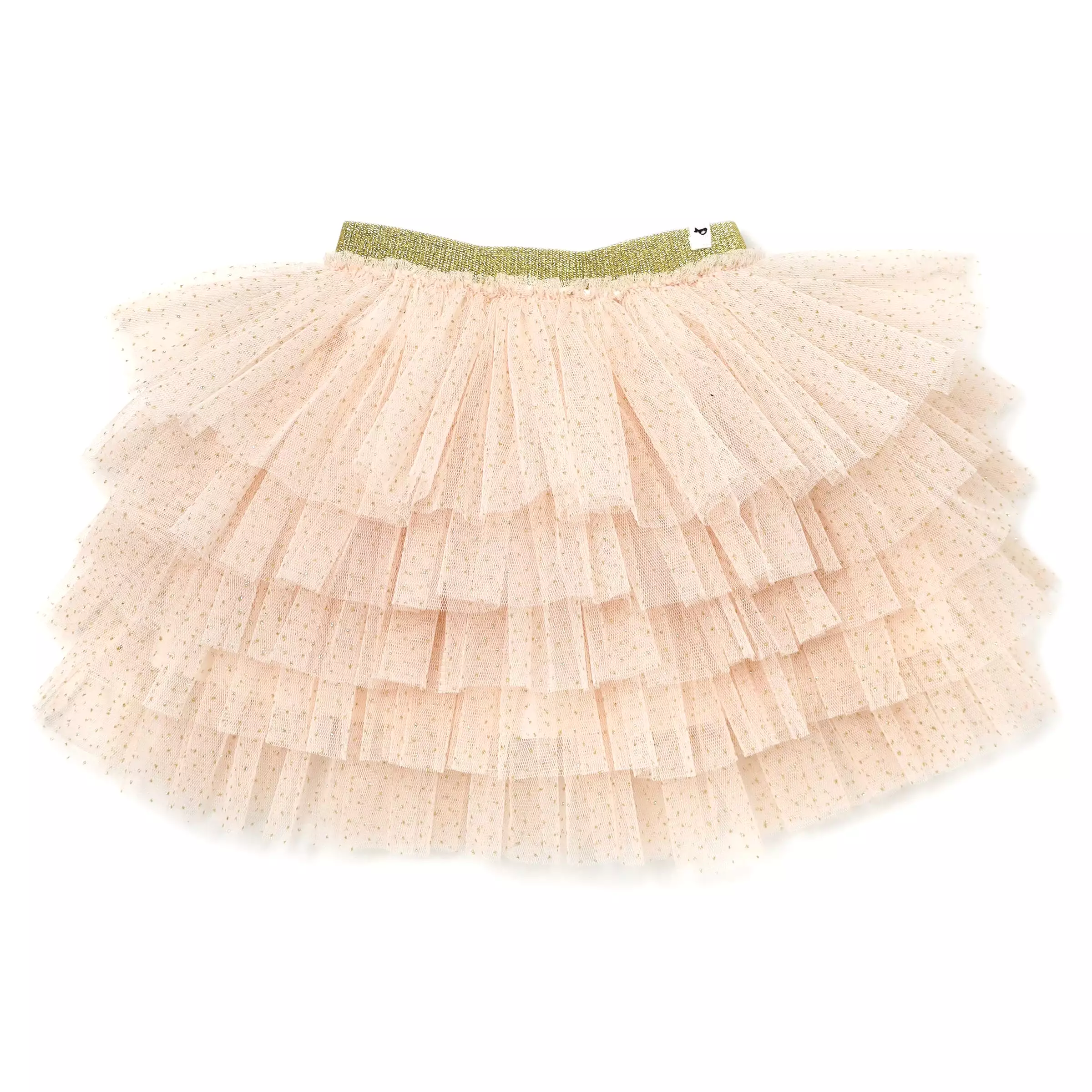 oh baby! Gold Band Layered Frill Tutu Skirt - Vintage Pink