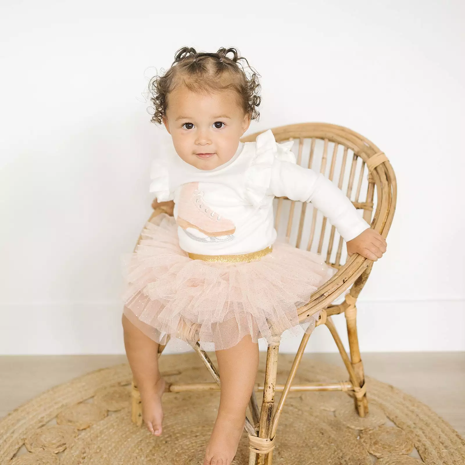 oh baby! Gold Band Layered Frill Tutu Skirt - Vintage Pink