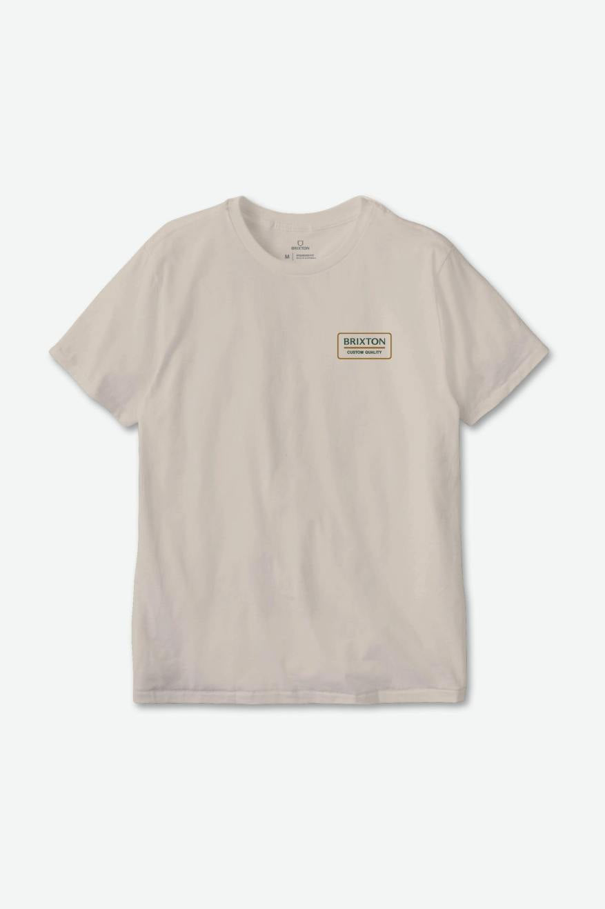 Palmer Proper S/S Standard Tee - Cream/Pine Needle/Golden Brown