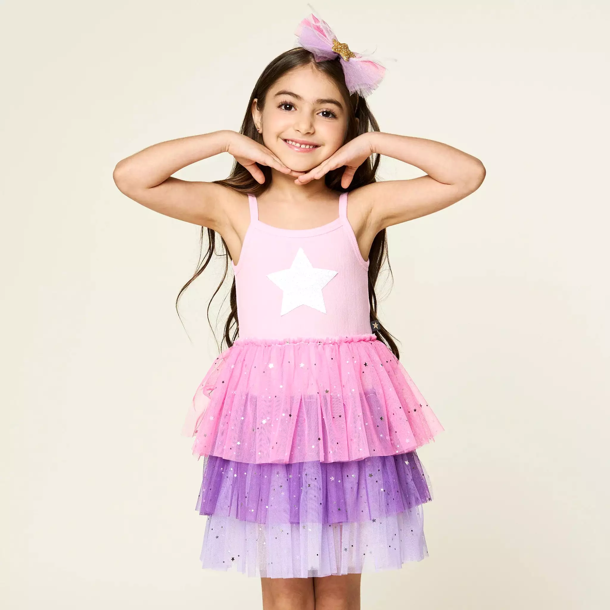 Petite Hailey Three Layered Tutu Dress - Pink