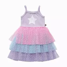 Petite Hailey Three Layered Tutu Dress - Purple