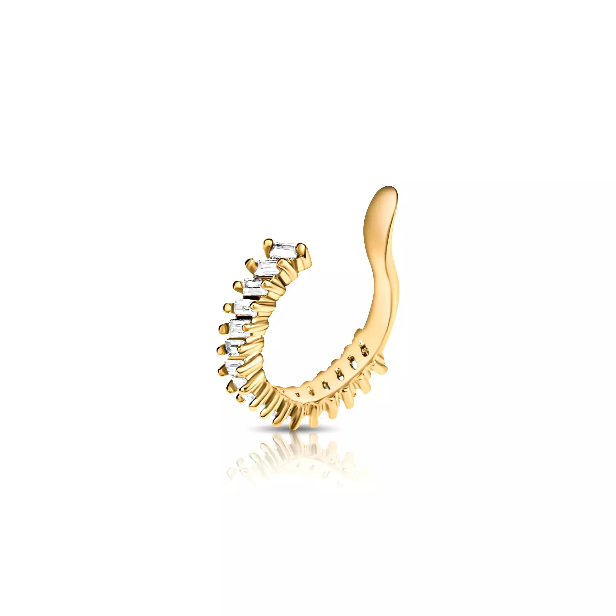 Priscilla Baguette Gold Ear Cuff