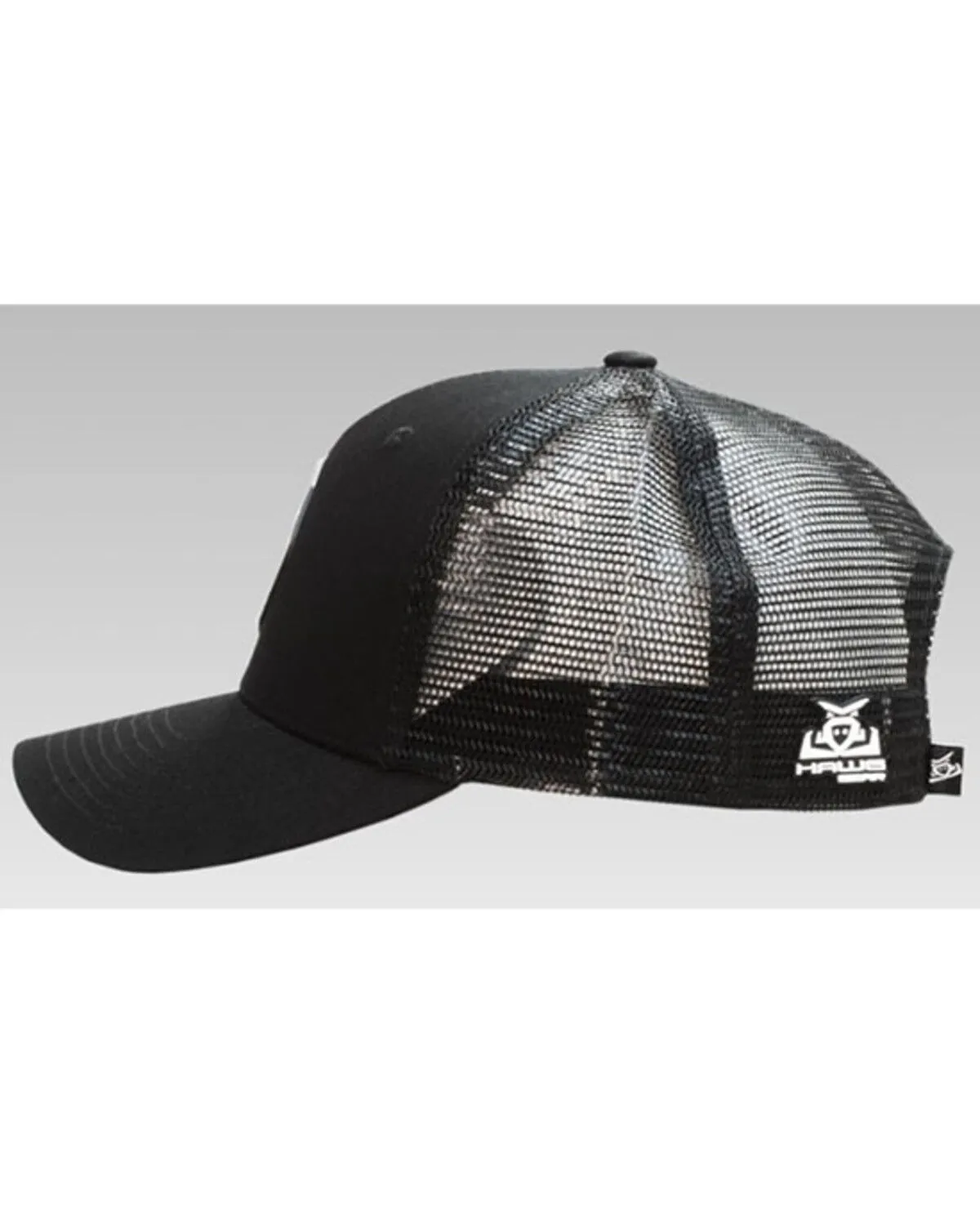 Product Name:  RopeSmart Men's Black Hawg Gear Rubber Logo Mesh-Back Trucker Cap