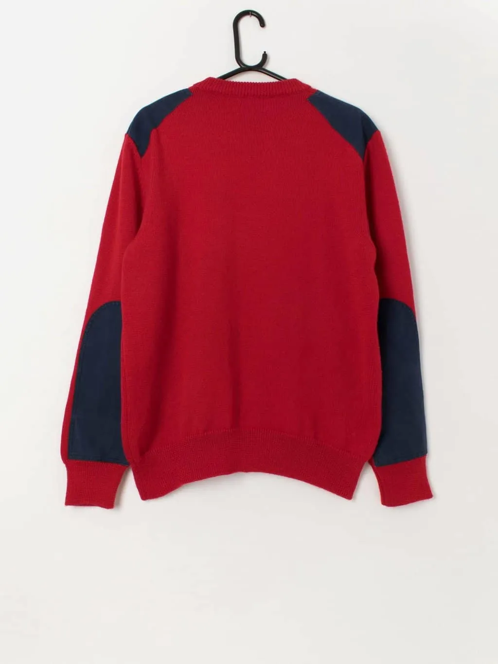 Rare 80s vintage Fila wool ski sweater in red and navy – Large / XL