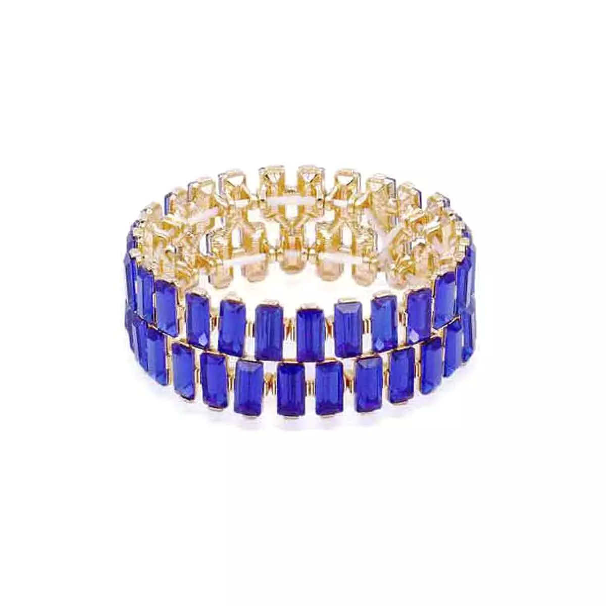 Rectangle Rhinestone Stretch Bracelet