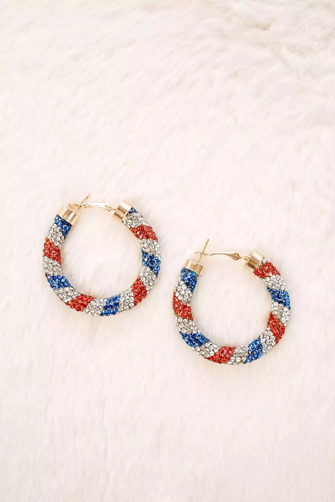 Red White & Blue Hoops