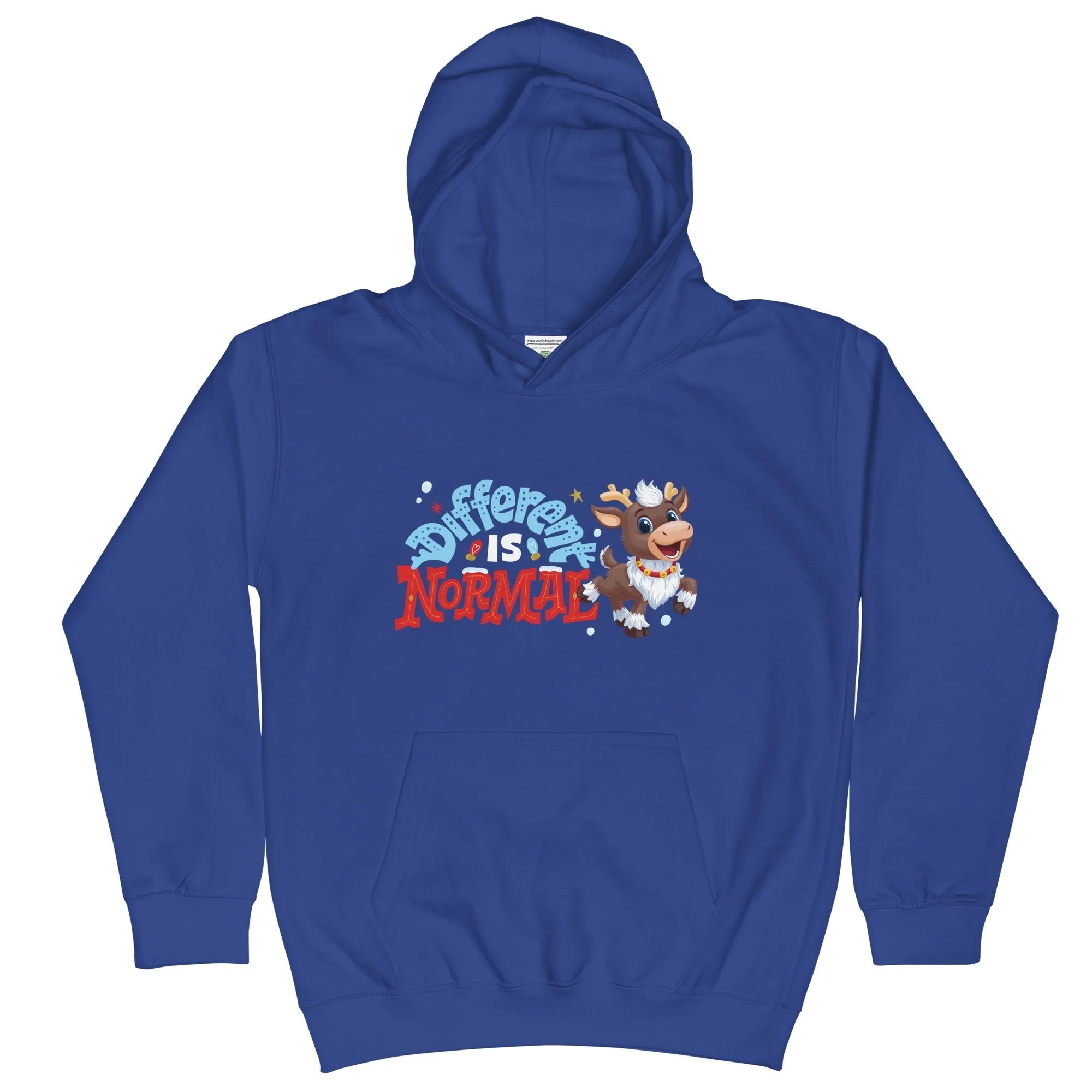 Reindeer in Here Different is Normal Kids Hoodie