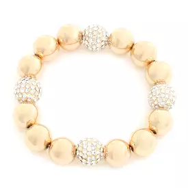 Rhinestone Ball Beaded Bracelet