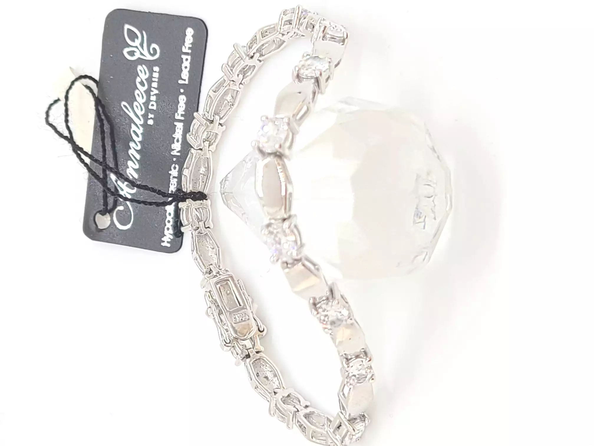 Rhinestone with Silver Plated Bracelet