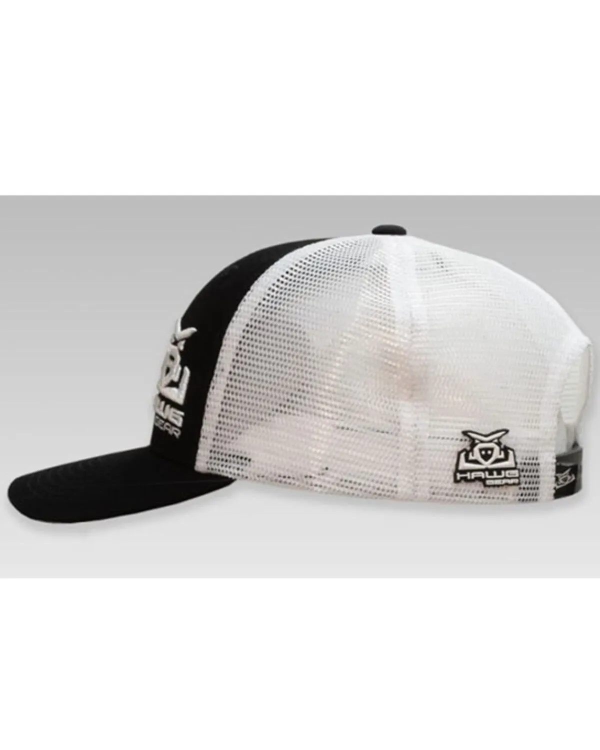 RopeSmart Men's Black & White Hawg Gear Embroidered Mesh-Back Trucker Cap