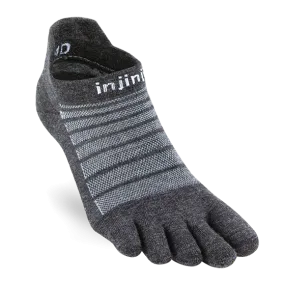 Run Lightweight No Show Toe Socks - Merino Wool