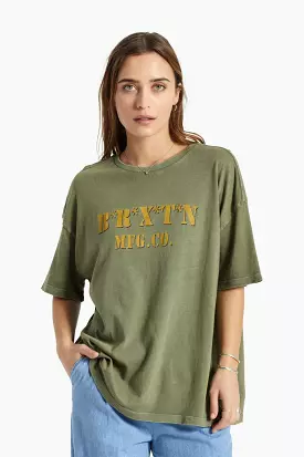 Service Oversized Boyfriend Tee - Olive Surplus