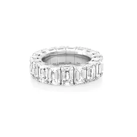 Stretch & Stack Emerald Cut Diamond Eternity Rings